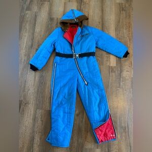 Sweet VTG Blue Snowmobile Snow Suit 70’s Retro
